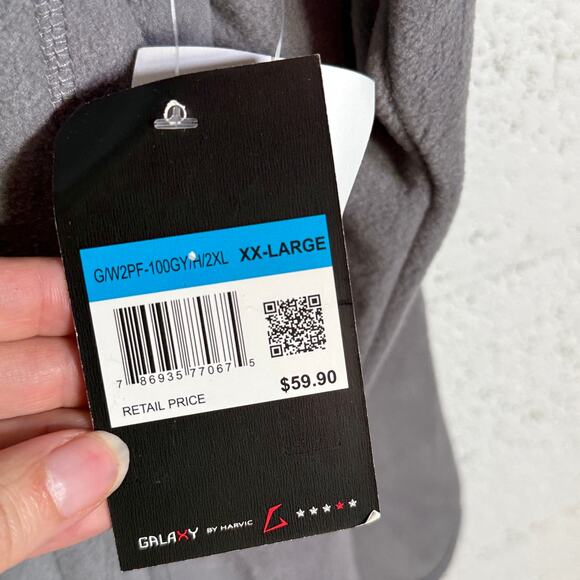 Galaxy by Harvic Women's Polar Fleece Jacket  Grey XXL - Picture 6 of 7